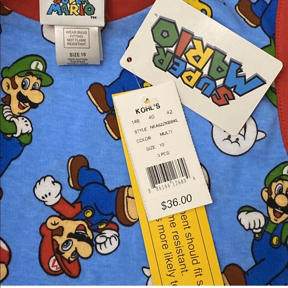 NWT Supermario pajama Set - Picture 3 of 6